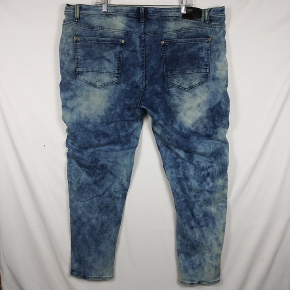 Bleeker And Mercer Jeans Men's Distressed Acid Washed Size 44 x 32 Hip Hop - Picture 6 of 7